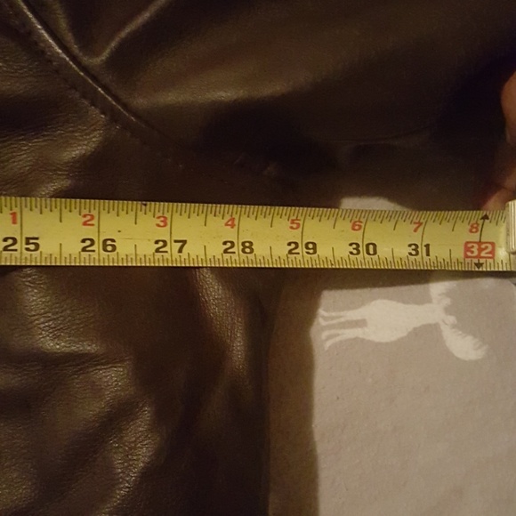 Leather jacket w/ shearling collar - Picture 7 of 7